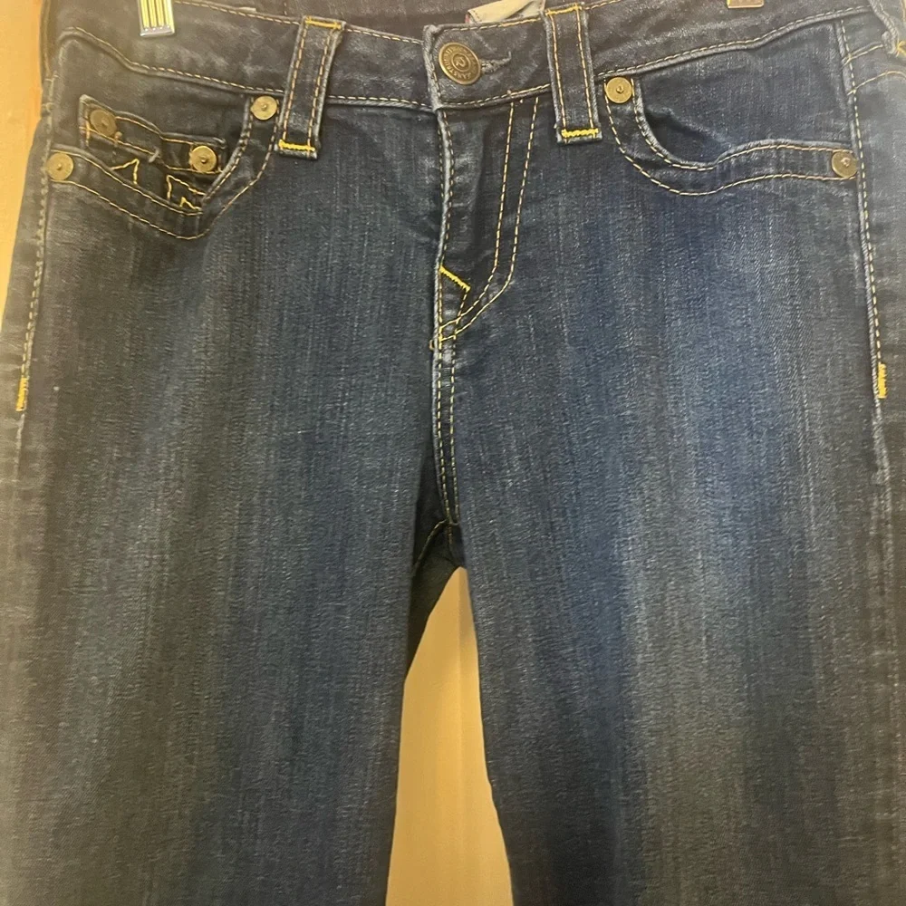 True Religion Women’s Straight Leg Blue Jeans World Tour Section Avery Size 28 - Picture 4 of 10